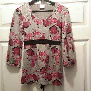 Motherhood Maternity Floral Top (Grey/Floral) K-19